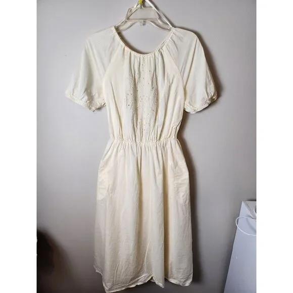 Pamela Love X RTR Cream embroidered midi dress. - Picture 4 of 8